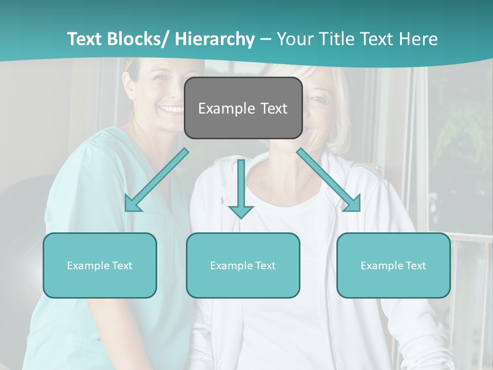 A Couple Of Women Standing Next To Each Other PowerPoint Template