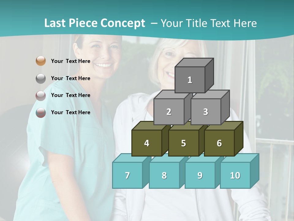 A Couple Of Women Standing Next To Each Other PowerPoint Template