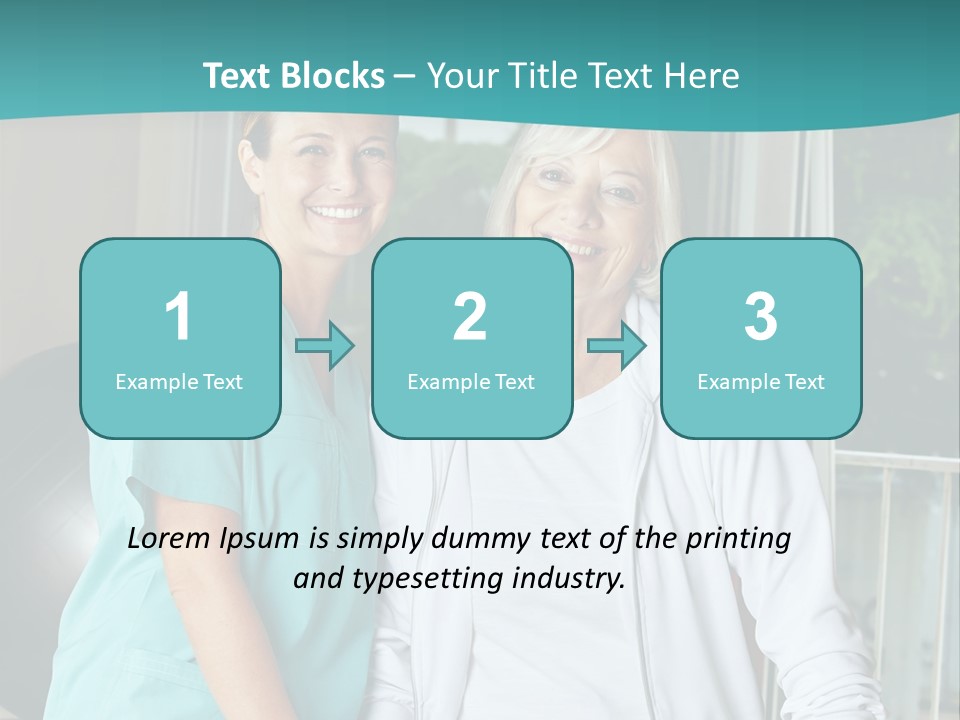 A Couple Of Women Standing Next To Each Other PowerPoint Template