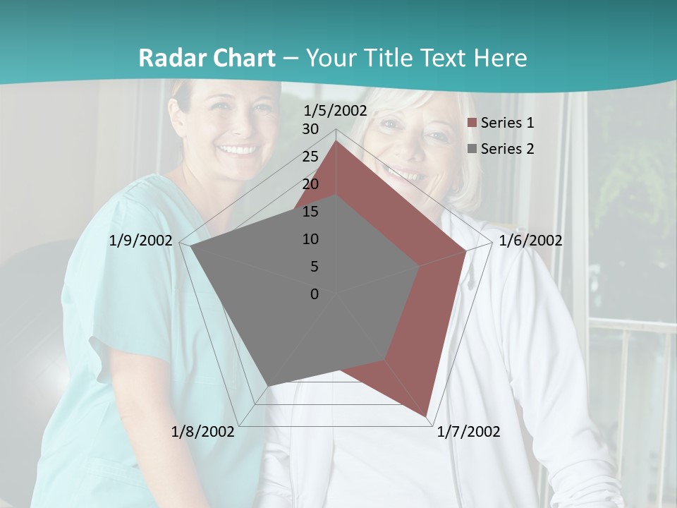 A Couple Of Women Standing Next To Each Other PowerPoint Template