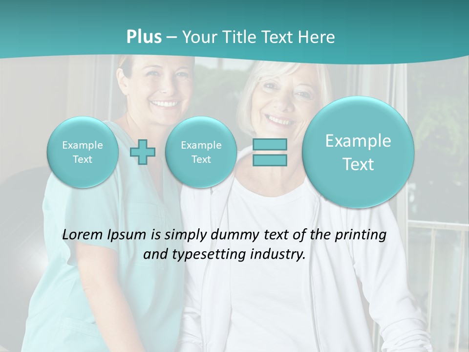 A Couple Of Women Standing Next To Each Other PowerPoint Template