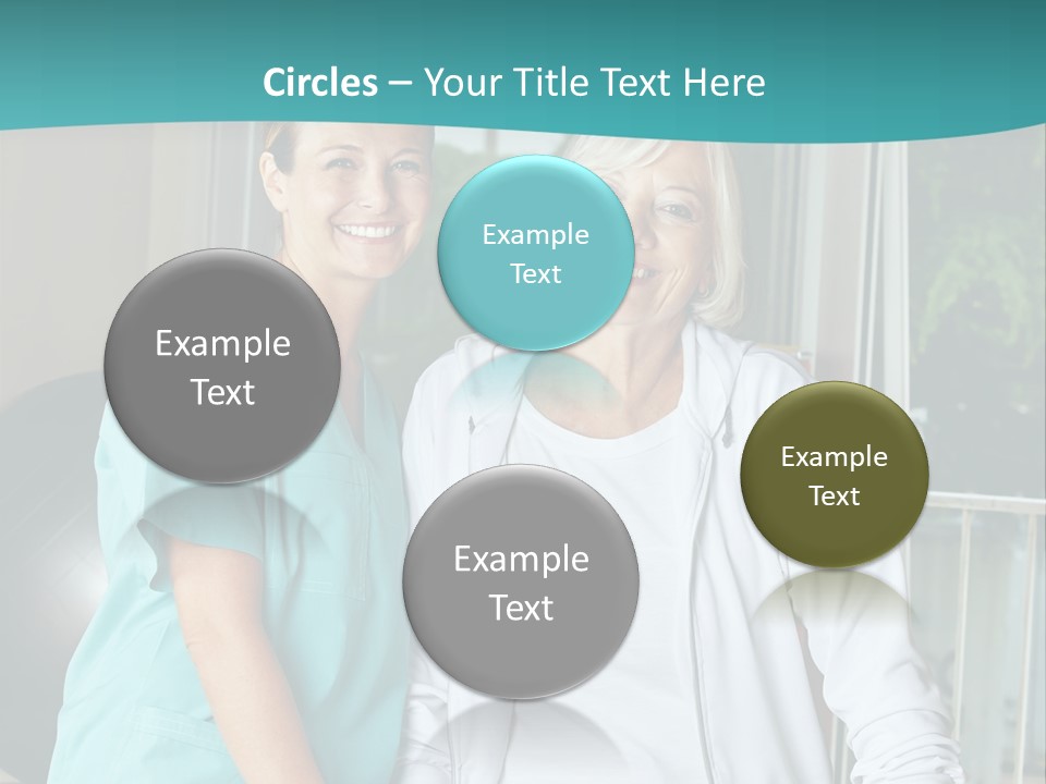 A Couple Of Women Standing Next To Each Other PowerPoint Template