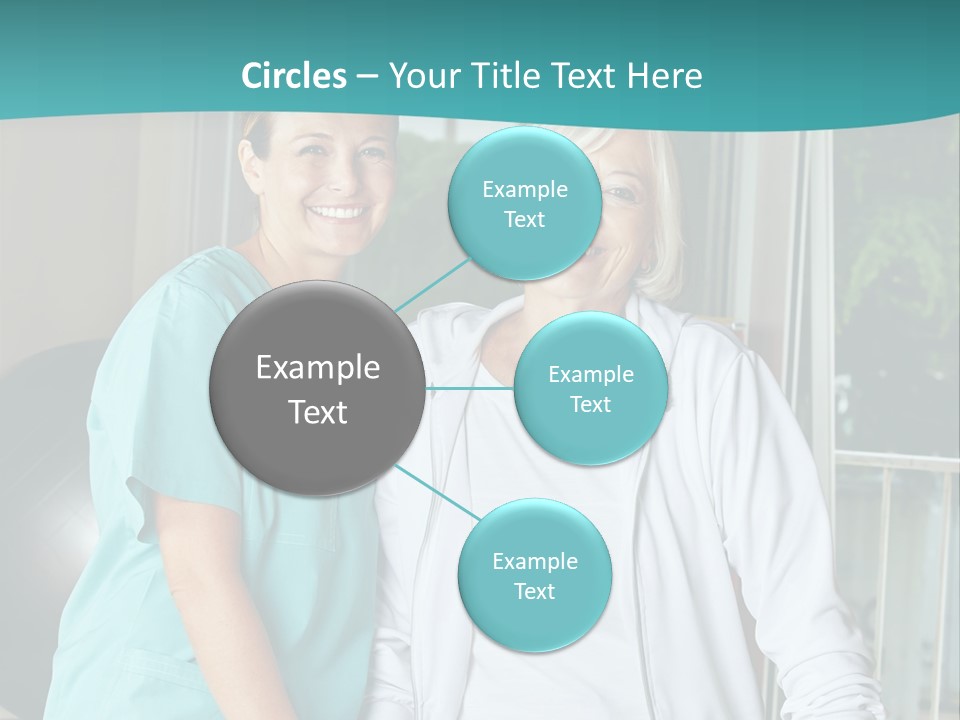 A Couple Of Women Standing Next To Each Other PowerPoint Template