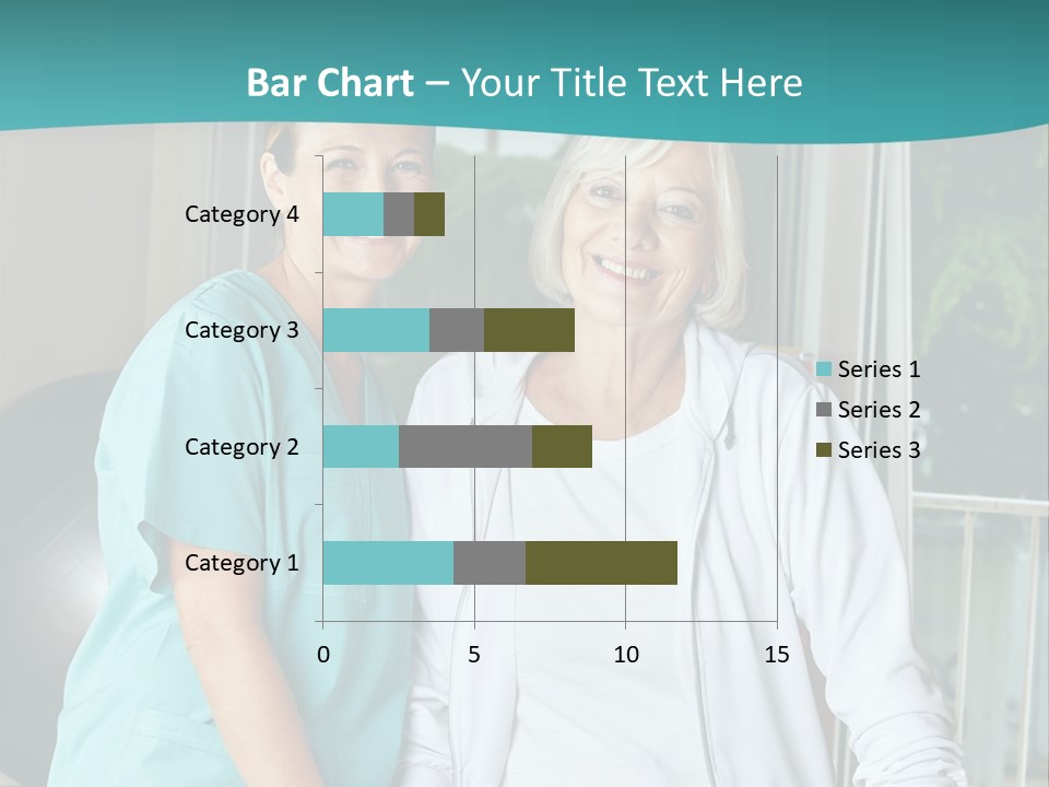 A Couple Of Women Standing Next To Each Other PowerPoint Template