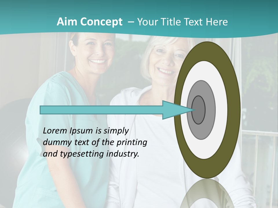 A Couple Of Women Standing Next To Each Other PowerPoint Template