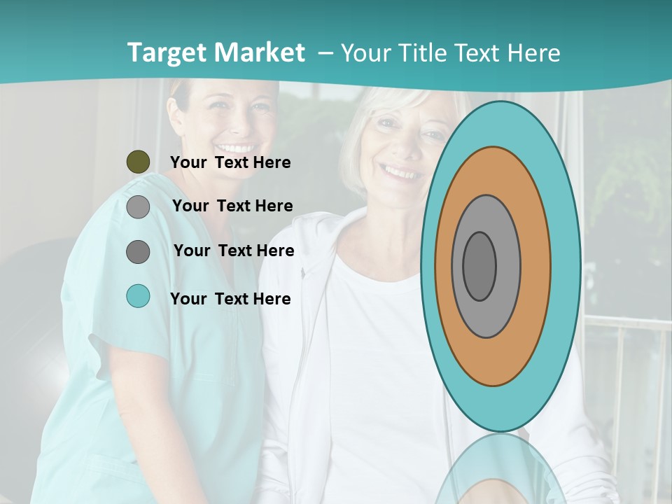 A Couple Of Women Standing Next To Each Other PowerPoint Template