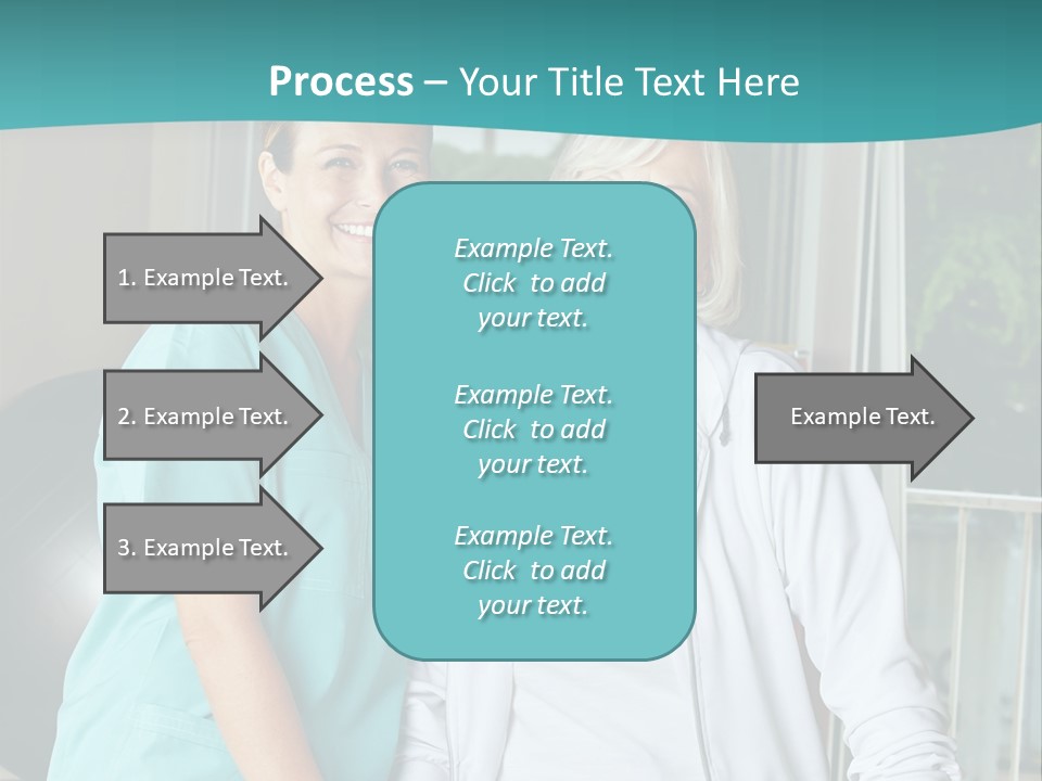 A Couple Of Women Standing Next To Each Other PowerPoint Template