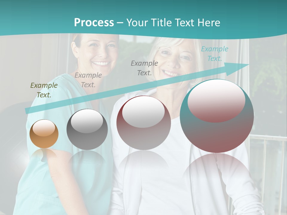 A Couple Of Women Standing Next To Each Other PowerPoint Template