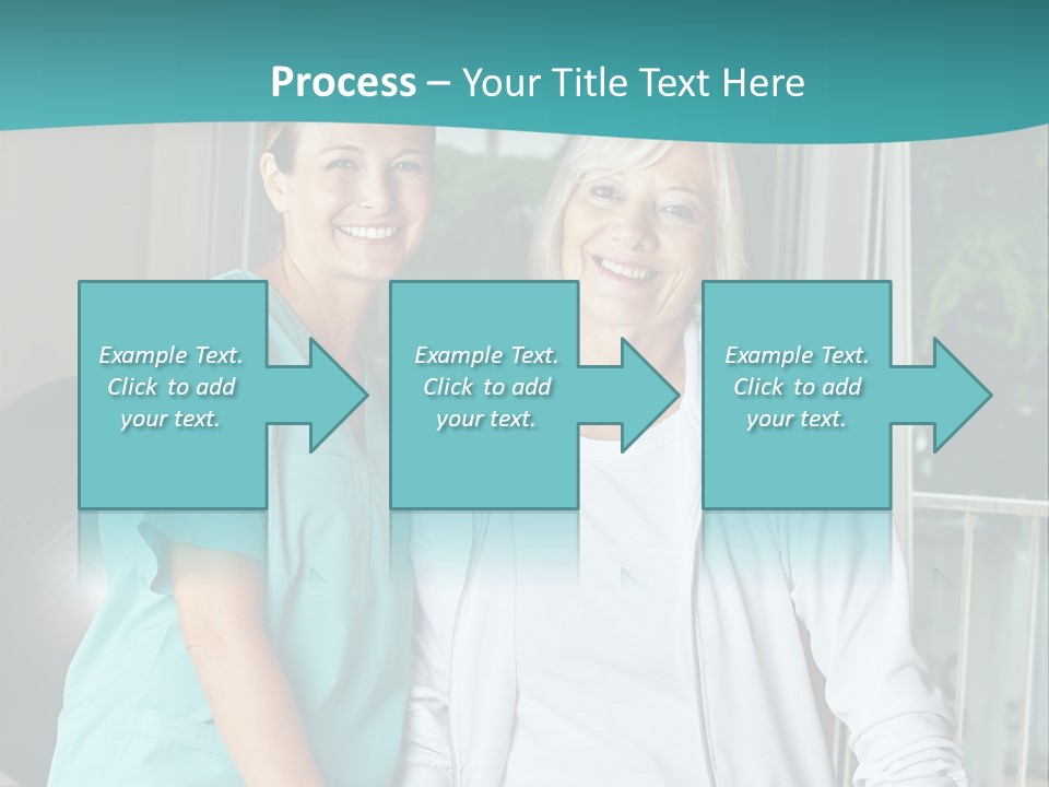 A Couple Of Women Standing Next To Each Other PowerPoint Template