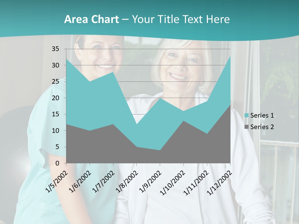 A Couple Of Women Standing Next To Each Other PowerPoint Template
