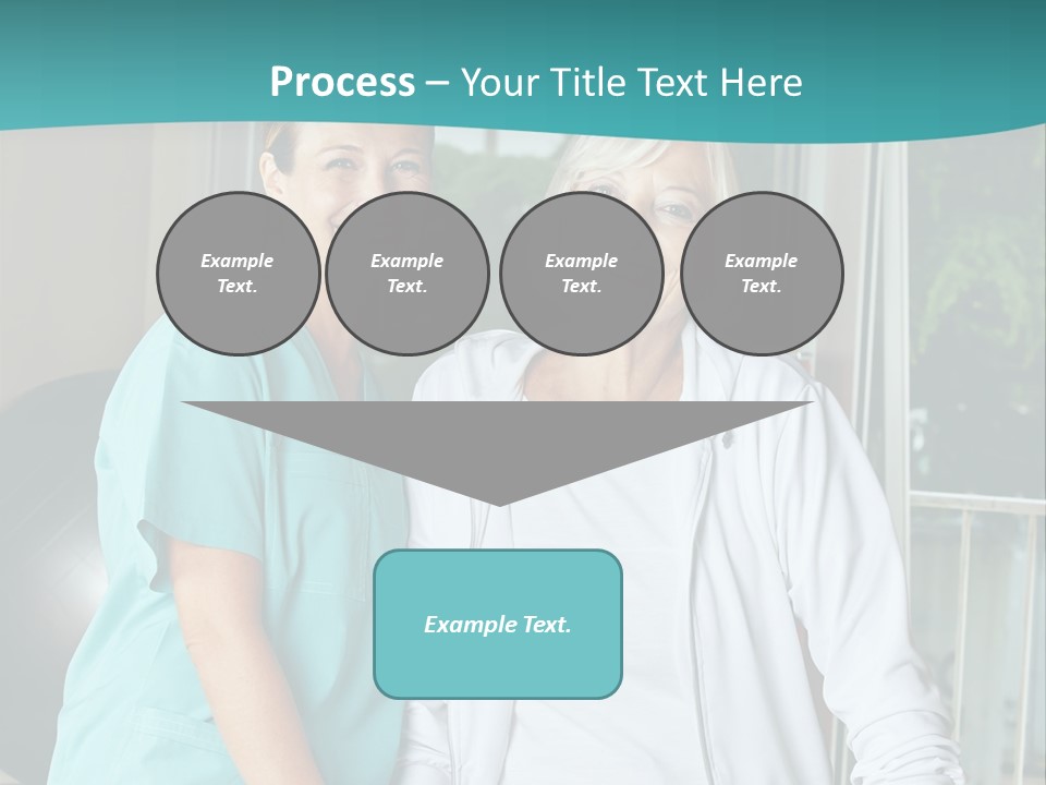 A Couple Of Women Standing Next To Each Other PowerPoint Template