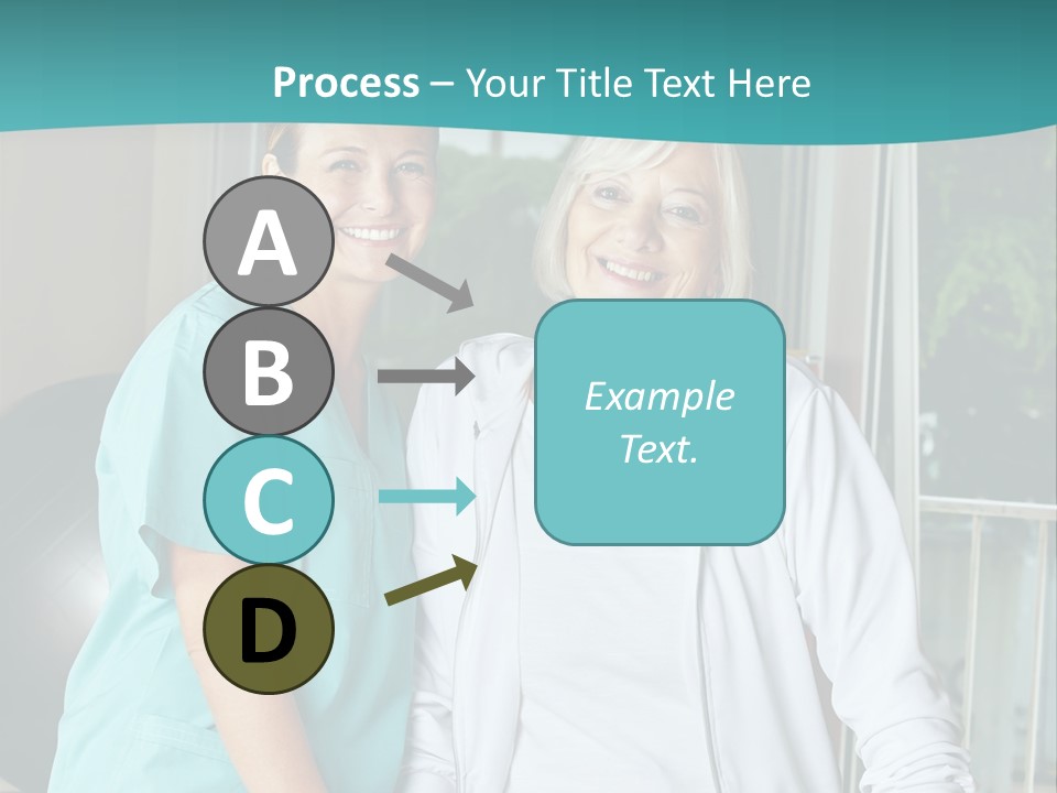 A Couple Of Women Standing Next To Each Other PowerPoint Template