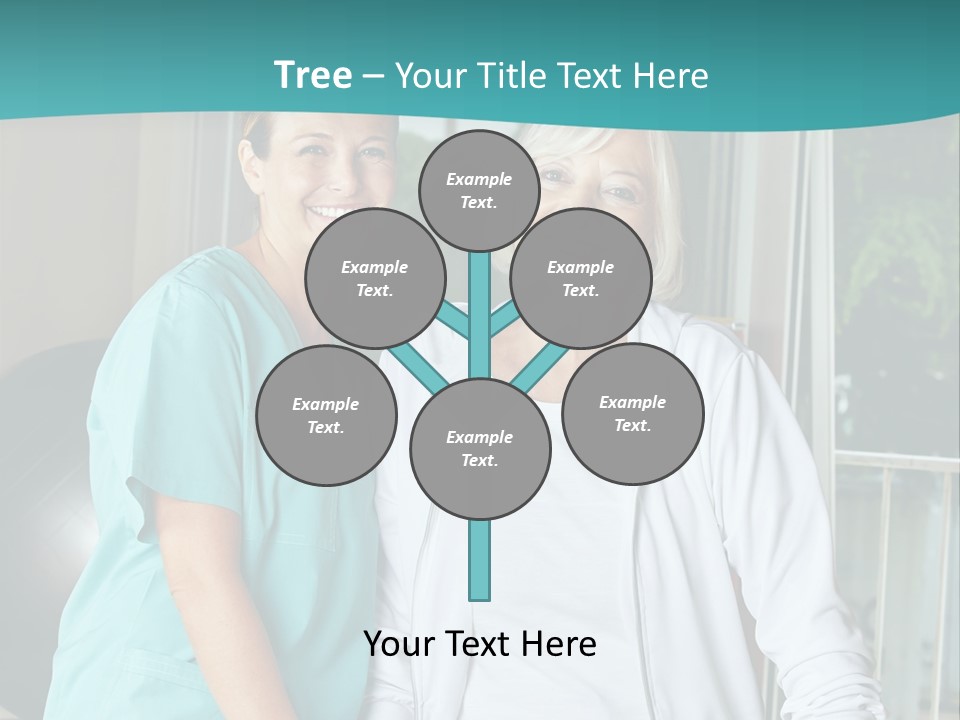 A Couple Of Women Standing Next To Each Other PowerPoint Template