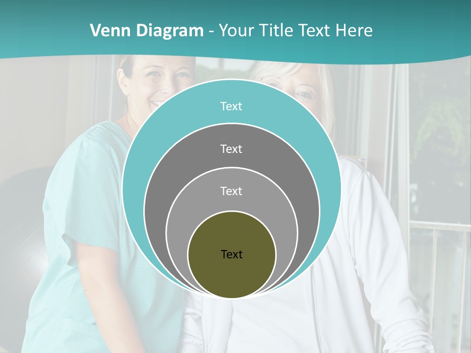A Couple Of Women Standing Next To Each Other PowerPoint Template