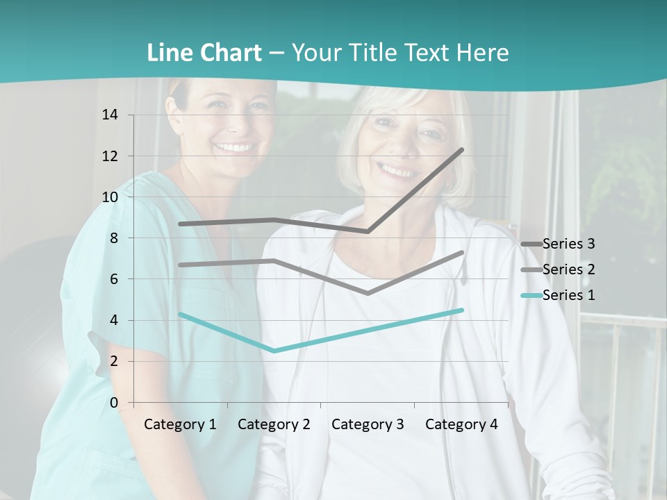 A Couple Of Women Standing Next To Each Other PowerPoint Template