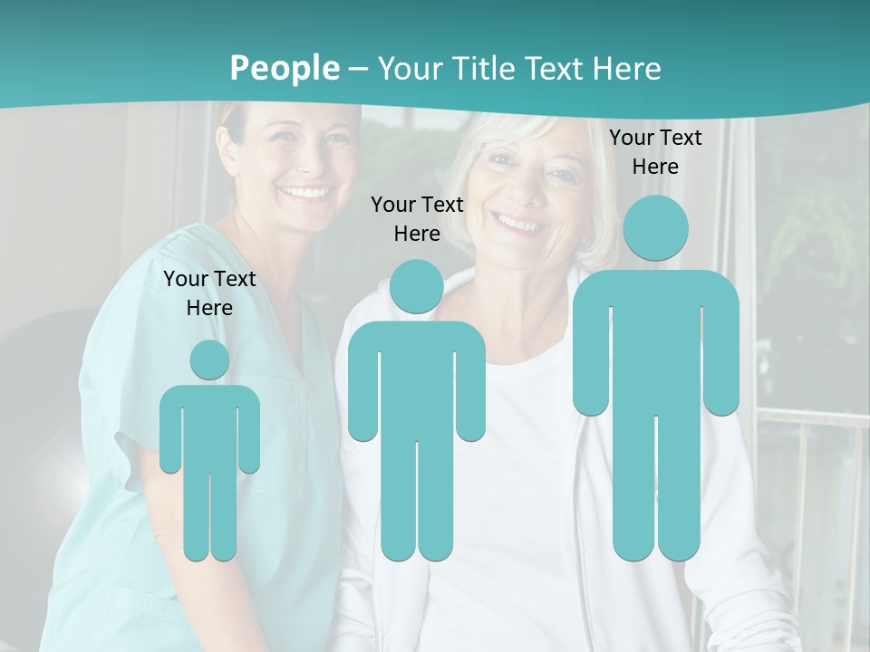 A Couple Of Women Standing Next To Each Other PowerPoint Template