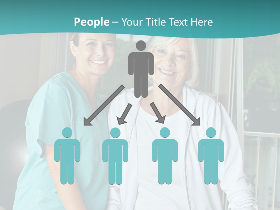 A Couple Of Women Standing Next To Each Other PowerPoint Template