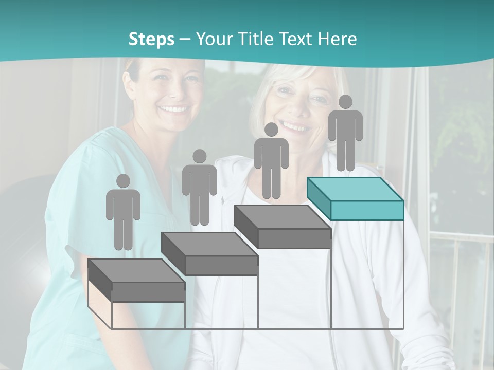 A Couple Of Women Standing Next To Each Other PowerPoint Template