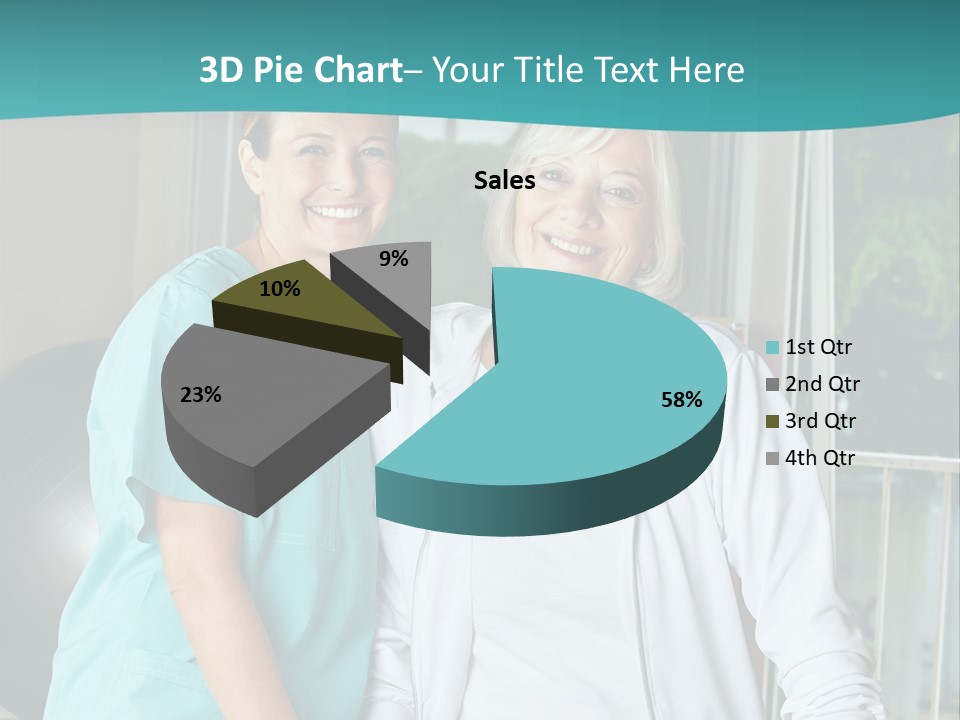 A Couple Of Women Standing Next To Each Other PowerPoint Template