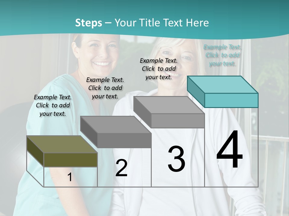 A Couple Of Women Standing Next To Each Other PowerPoint Template