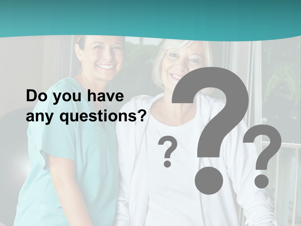 A Couple Of Women Standing Next To Each Other PowerPoint Template