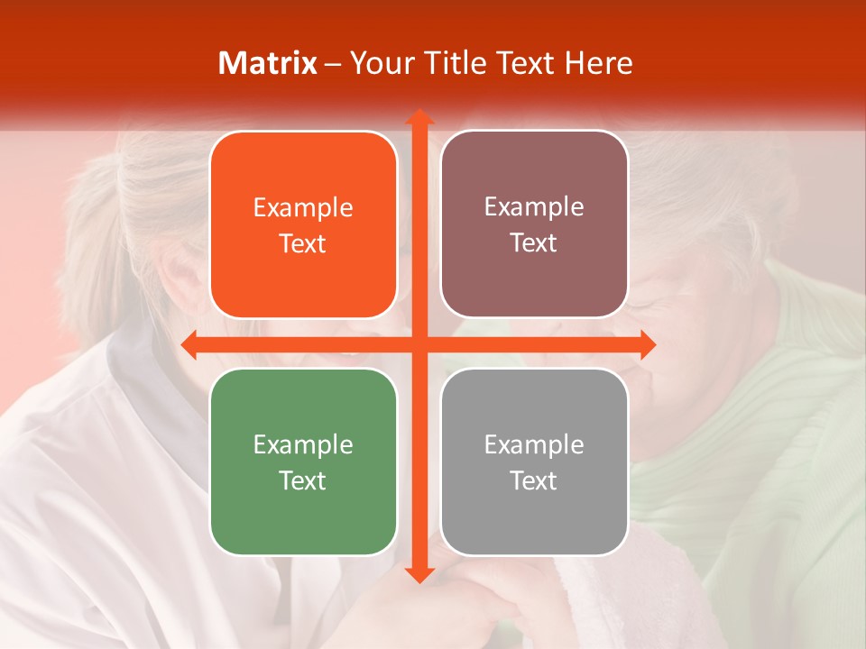 A Woman And An Older Woman Looking At A Cell Phone PowerPoint Template