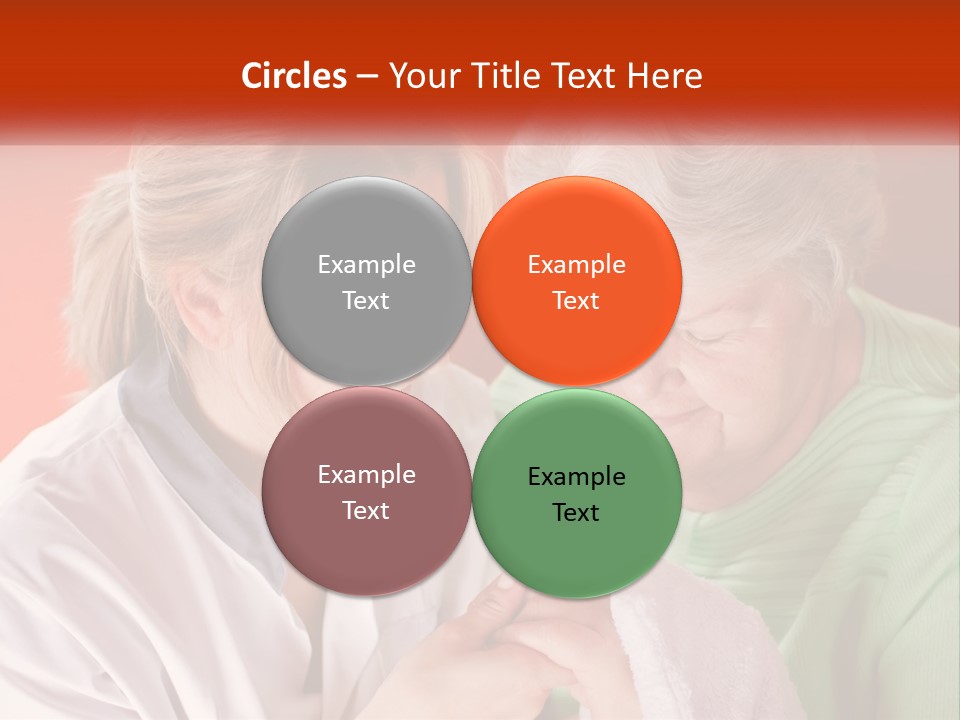 A Woman And An Older Woman Looking At A Cell Phone PowerPoint Template