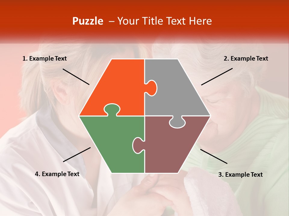 A Woman And An Older Woman Looking At A Cell Phone PowerPoint Template