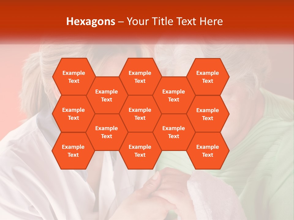 A Woman And An Older Woman Looking At A Cell Phone PowerPoint Template