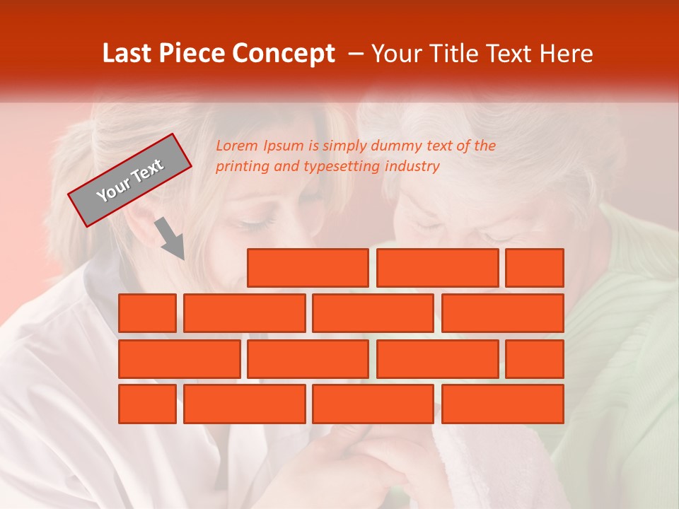 A Woman And An Older Woman Looking At A Cell Phone PowerPoint Template