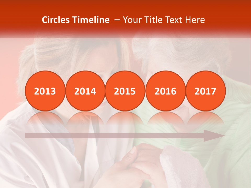 A Woman And An Older Woman Looking At A Cell Phone PowerPoint Template