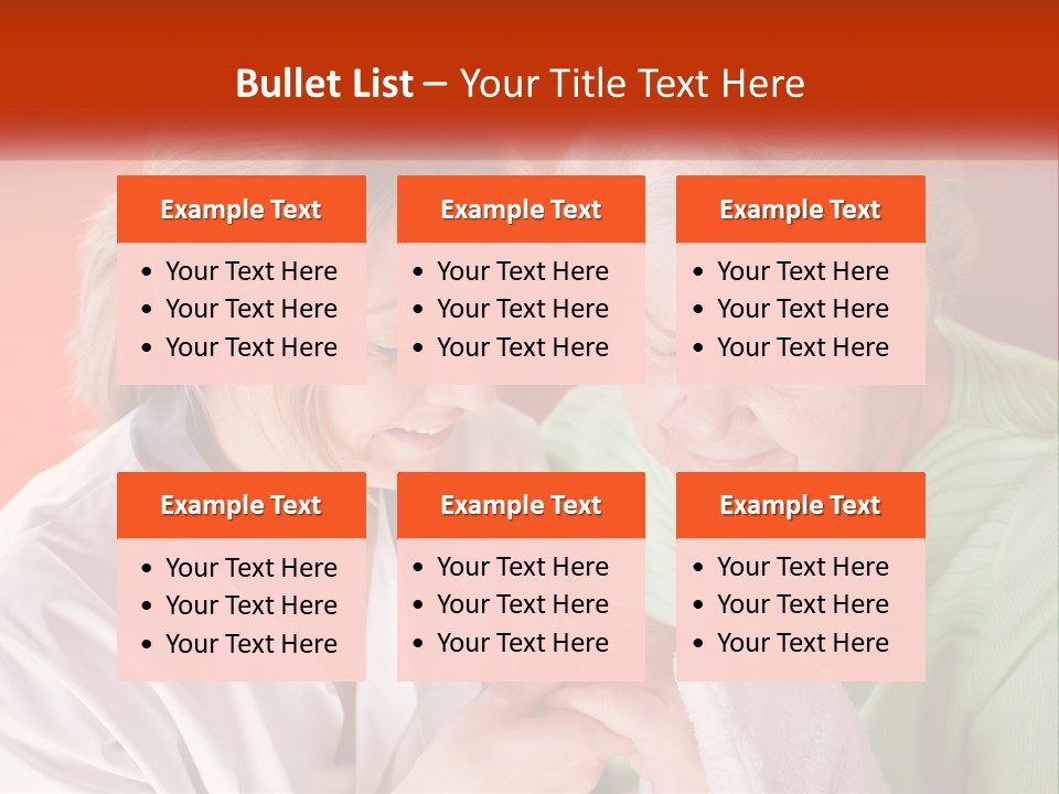 A Woman And An Older Woman Looking At A Cell Phone PowerPoint Template