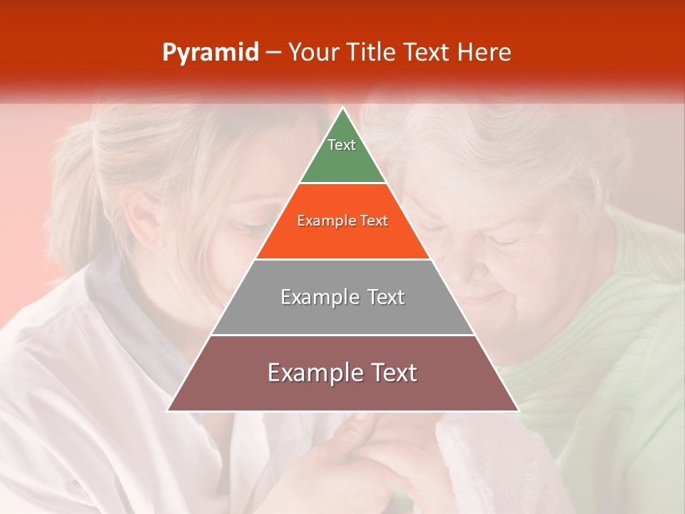 A Woman And An Older Woman Looking At A Cell Phone PowerPoint Template