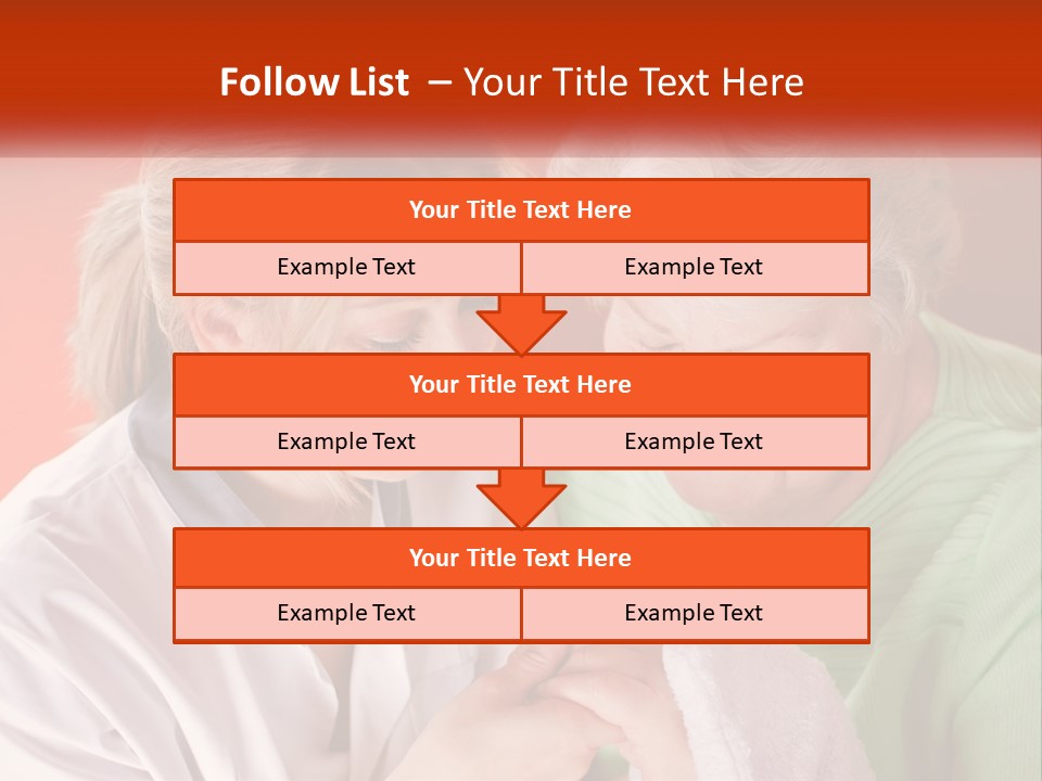 A Woman And An Older Woman Looking At A Cell Phone PowerPoint Template