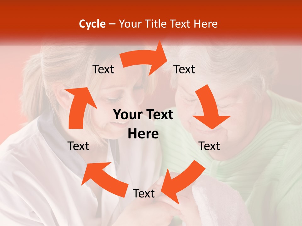 A Woman And An Older Woman Looking At A Cell Phone PowerPoint Template