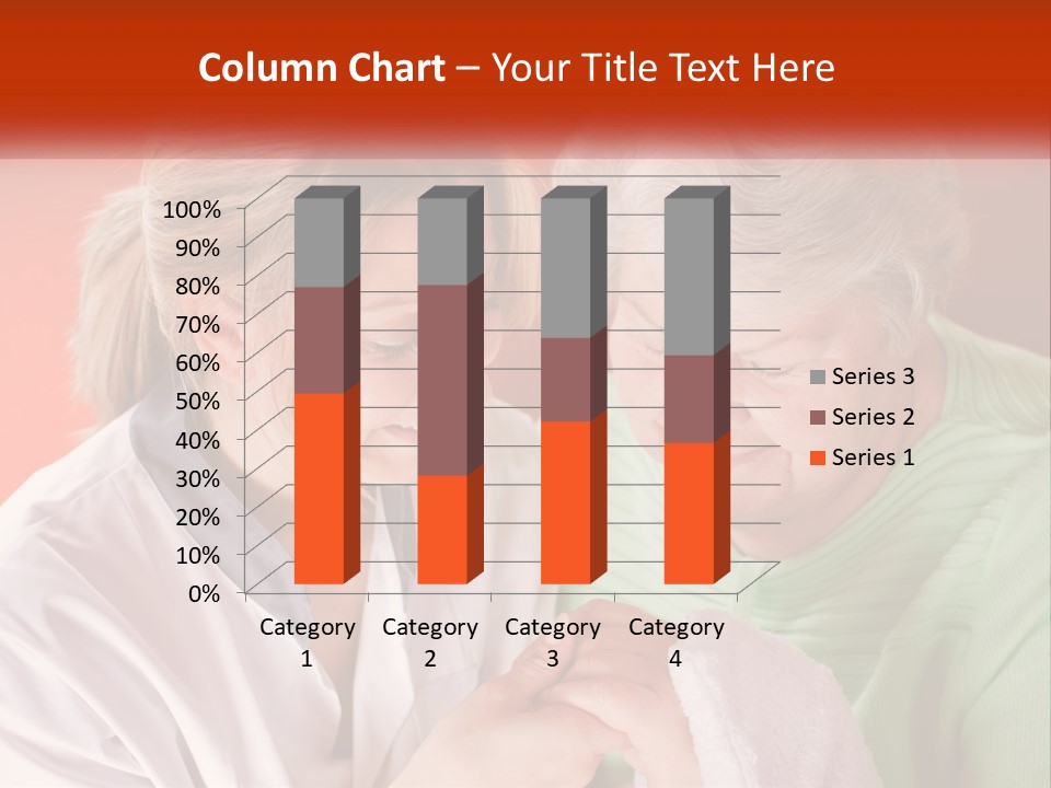 A Woman And An Older Woman Looking At A Cell Phone PowerPoint Template