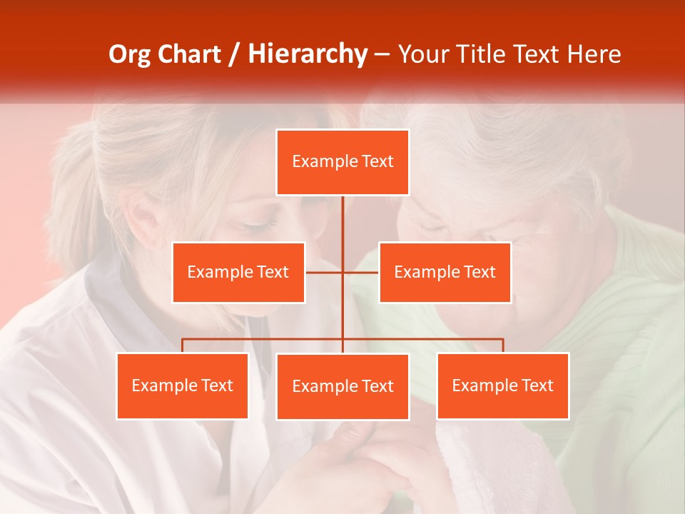A Woman And An Older Woman Looking At A Cell Phone PowerPoint Template