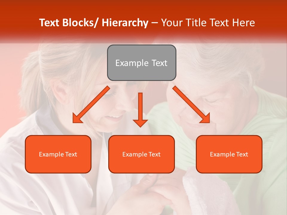 A Woman And An Older Woman Looking At A Cell Phone PowerPoint Template