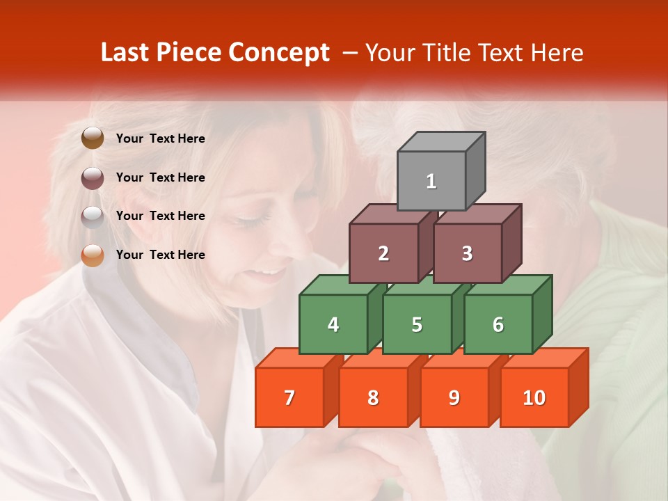 A Woman And An Older Woman Looking At A Cell Phone PowerPoint Template