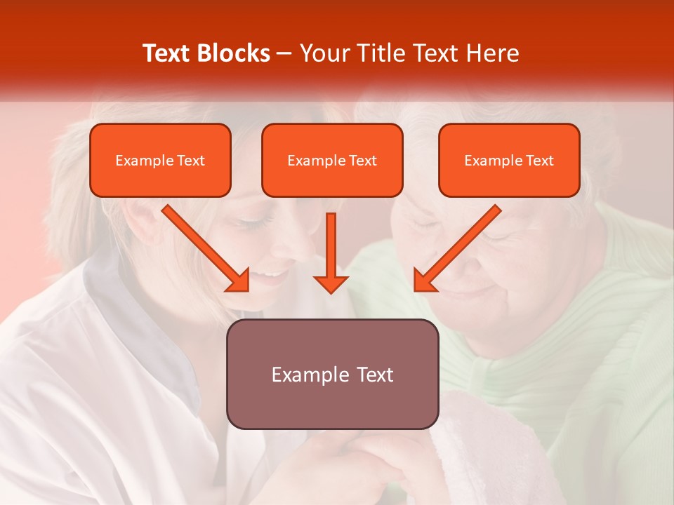 A Woman And An Older Woman Looking At A Cell Phone PowerPoint Template