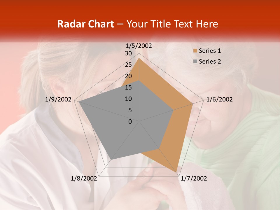 A Woman And An Older Woman Looking At A Cell Phone PowerPoint Template