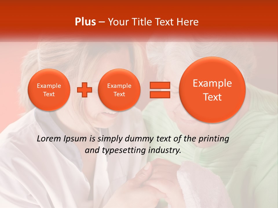 A Woman And An Older Woman Looking At A Cell Phone PowerPoint Template