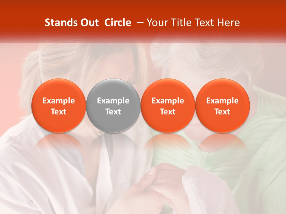 A Woman And An Older Woman Looking At A Cell Phone PowerPoint Template