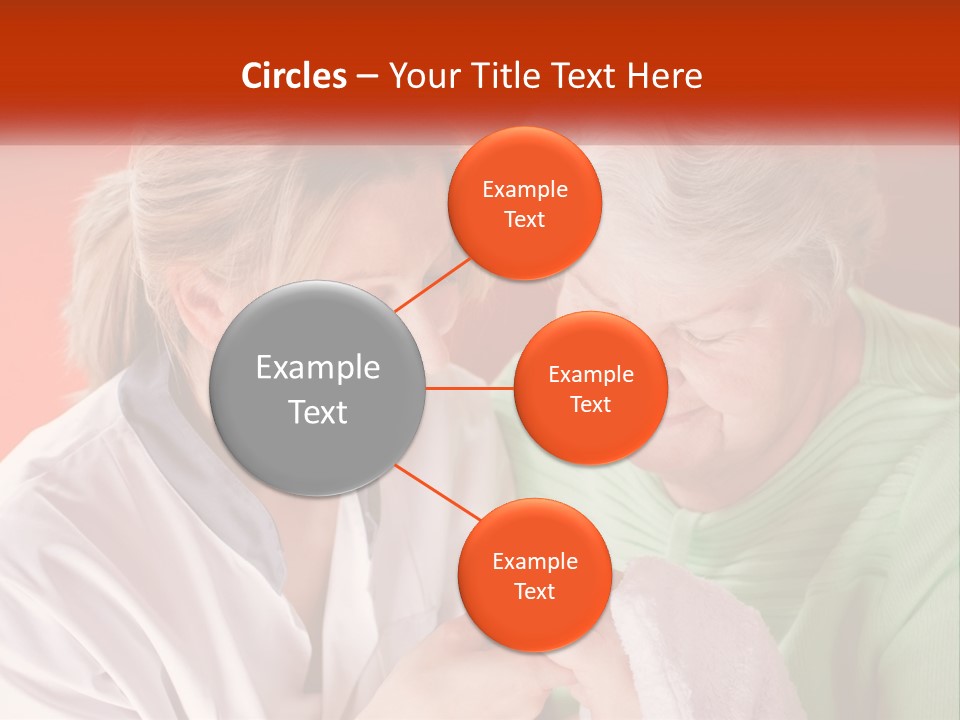 A Woman And An Older Woman Looking At A Cell Phone PowerPoint Template