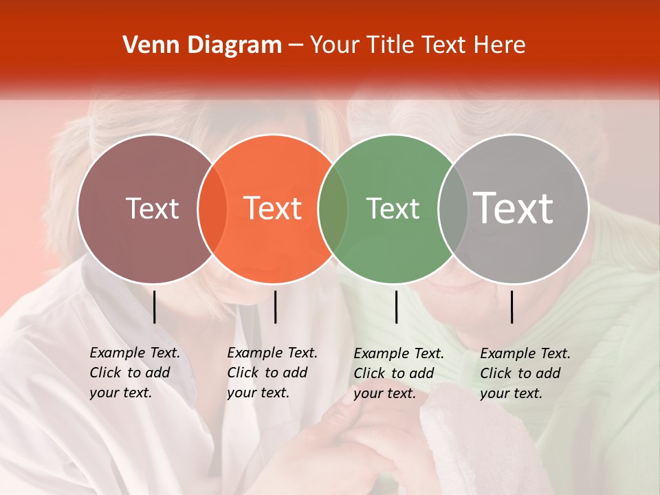 A Woman And An Older Woman Looking At A Cell Phone PowerPoint Template