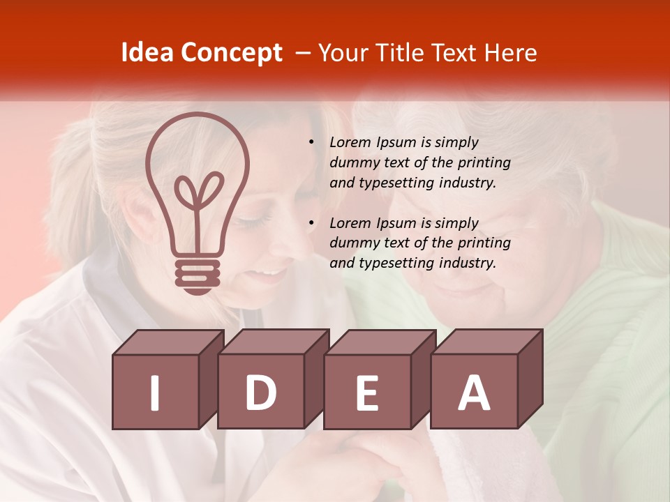 A Woman And An Older Woman Looking At A Cell Phone PowerPoint Template