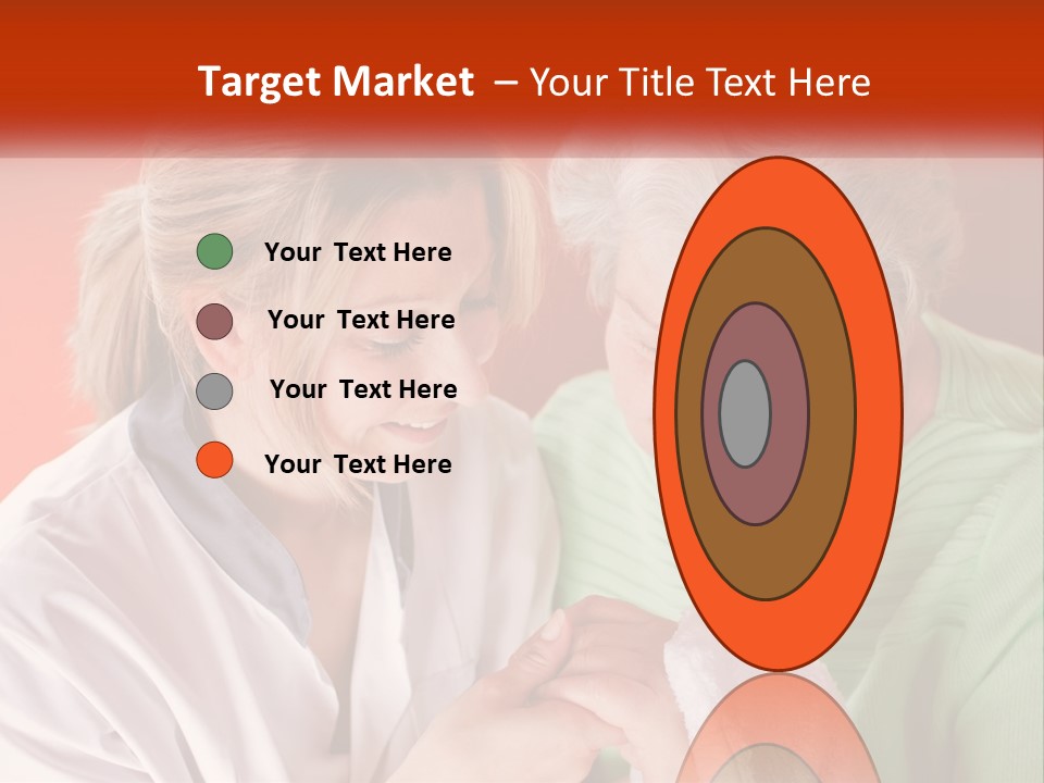 A Woman And An Older Woman Looking At A Cell Phone PowerPoint Template