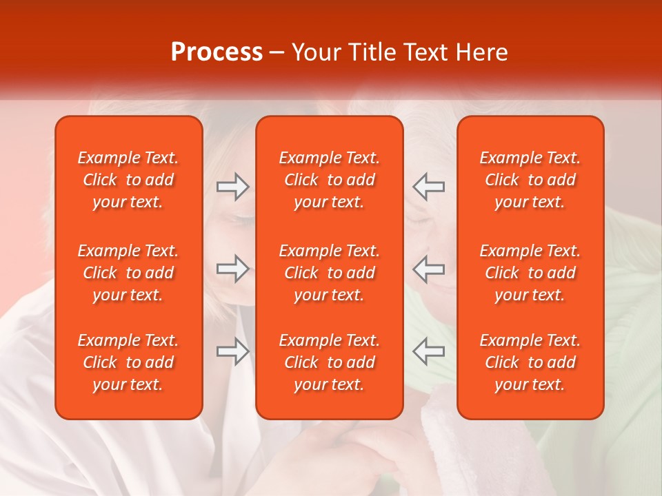 A Woman And An Older Woman Looking At A Cell Phone PowerPoint Template