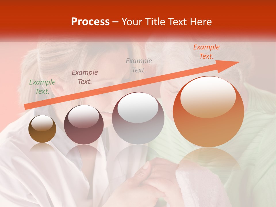 A Woman And An Older Woman Looking At A Cell Phone PowerPoint Template