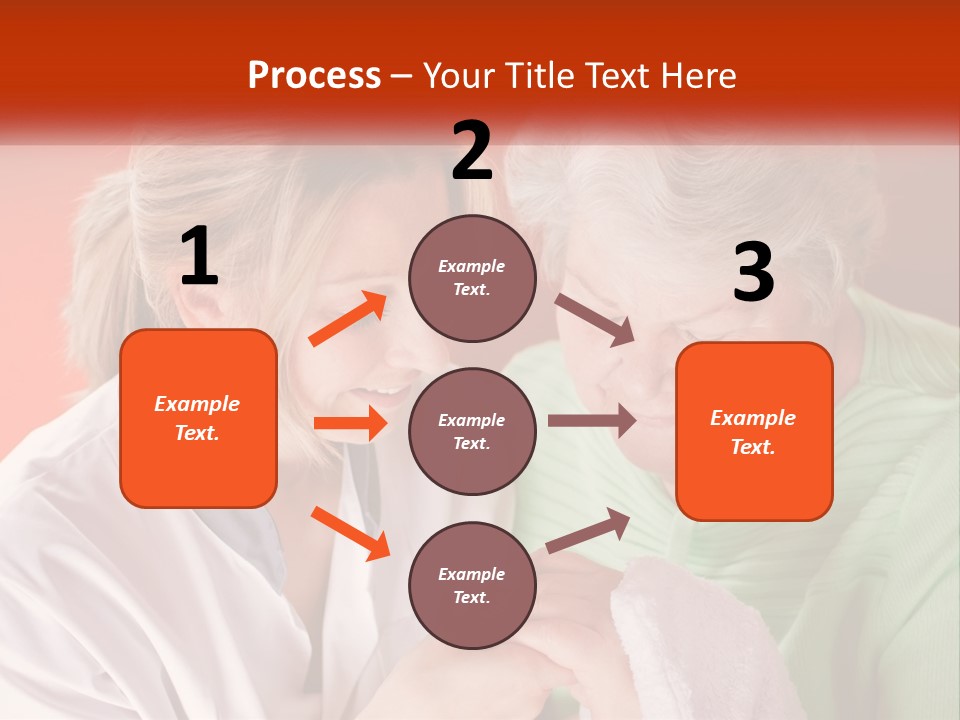 A Woman And An Older Woman Looking At A Cell Phone PowerPoint Template